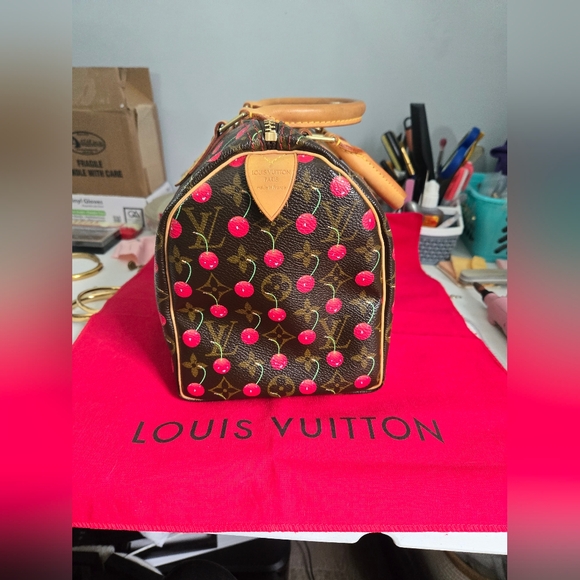 Louis Vuitton handbag Murakami Monogram brown Takashi Speedy Cherry - Picture 4 of 16
